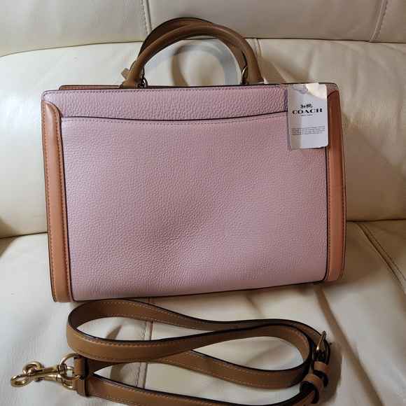 Coach Pink and Tan Satchel - Picture 3 of 13
